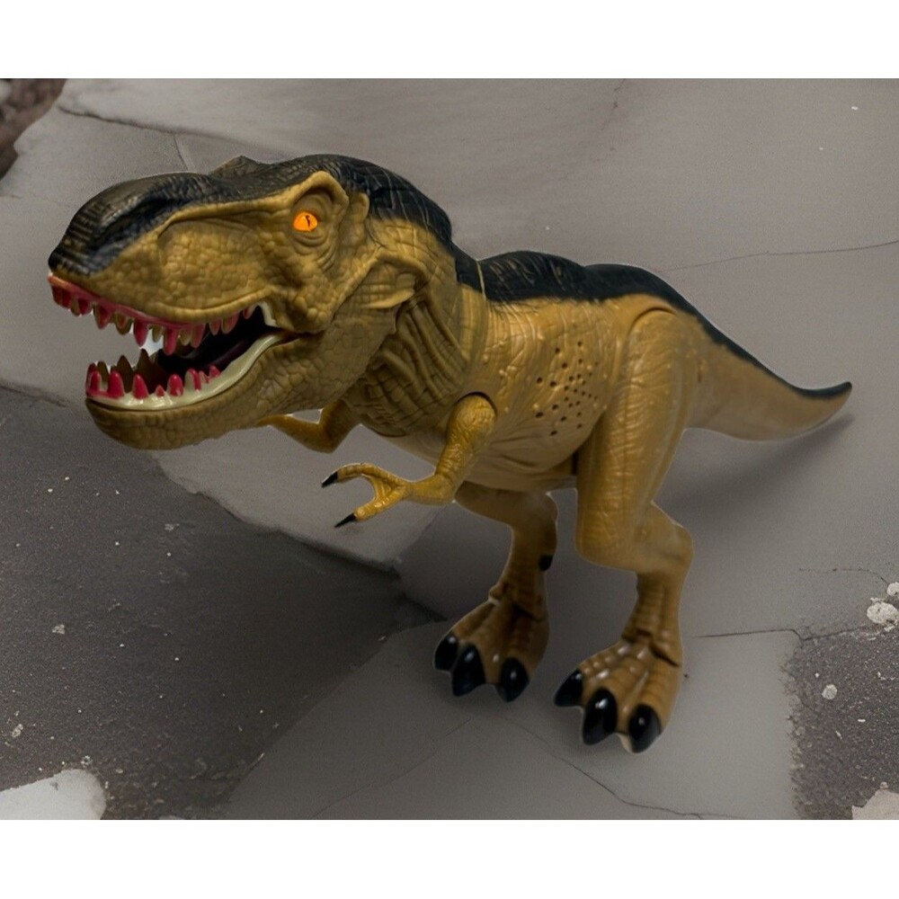 Tyrannosaurus T-Rex 11" Dinosaur Electronic Walking Moving Roars Lights Up WORKS